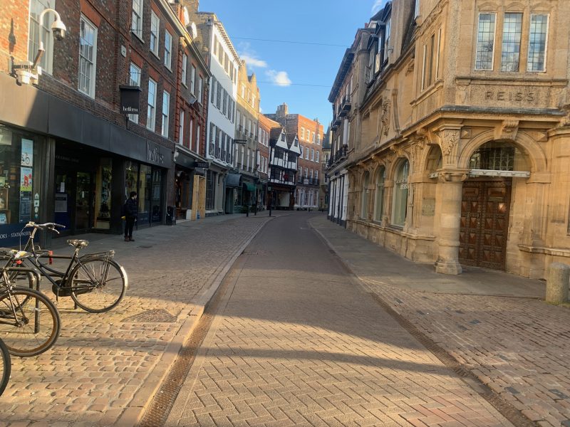 Empty Cambridge street
